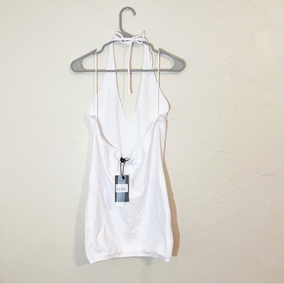 Lioness Heavenly Sent Mini Halter Tie Dress White 8 - Picture 4 of 7